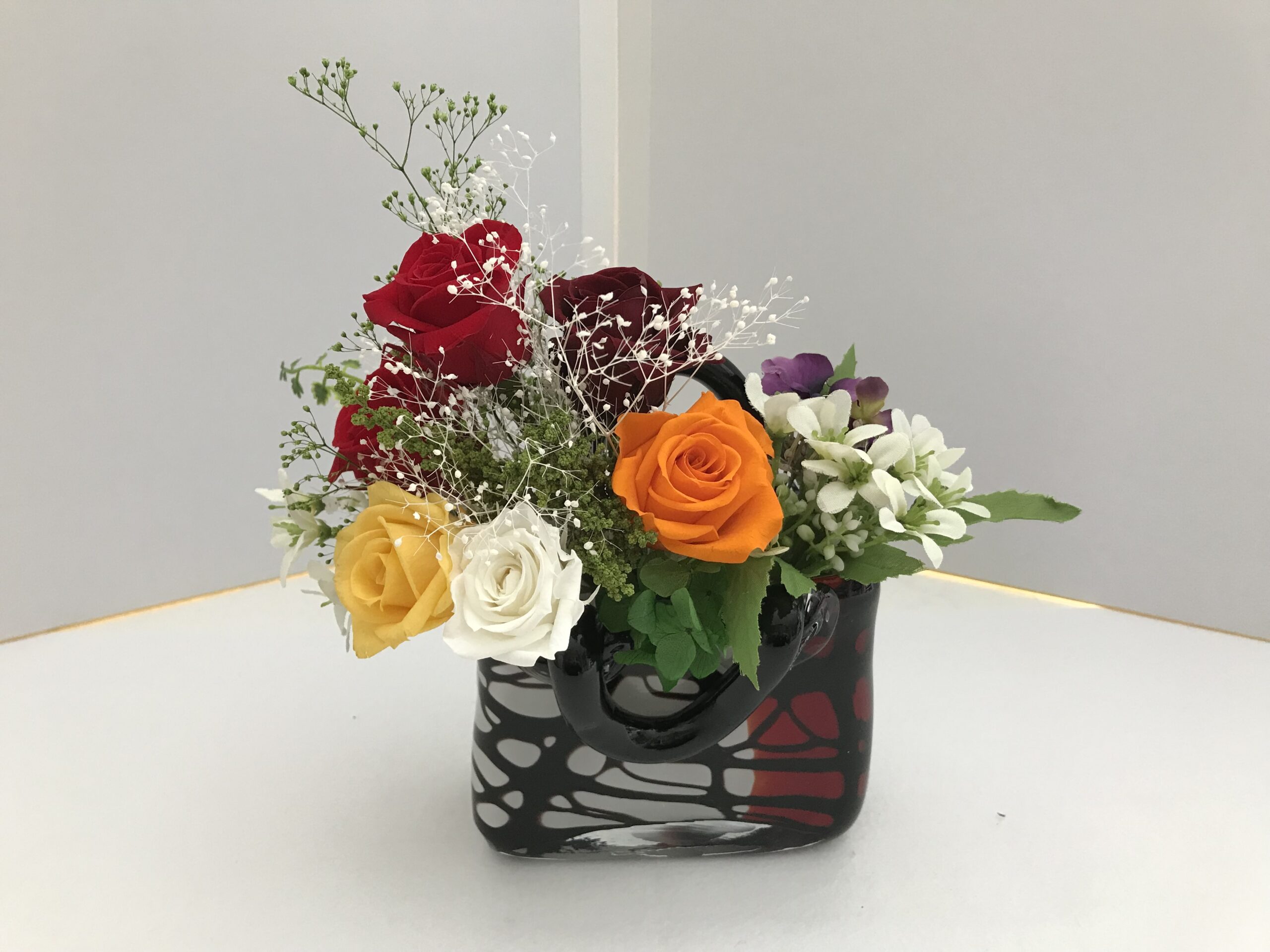 バラのプリザーブドフラワー作品