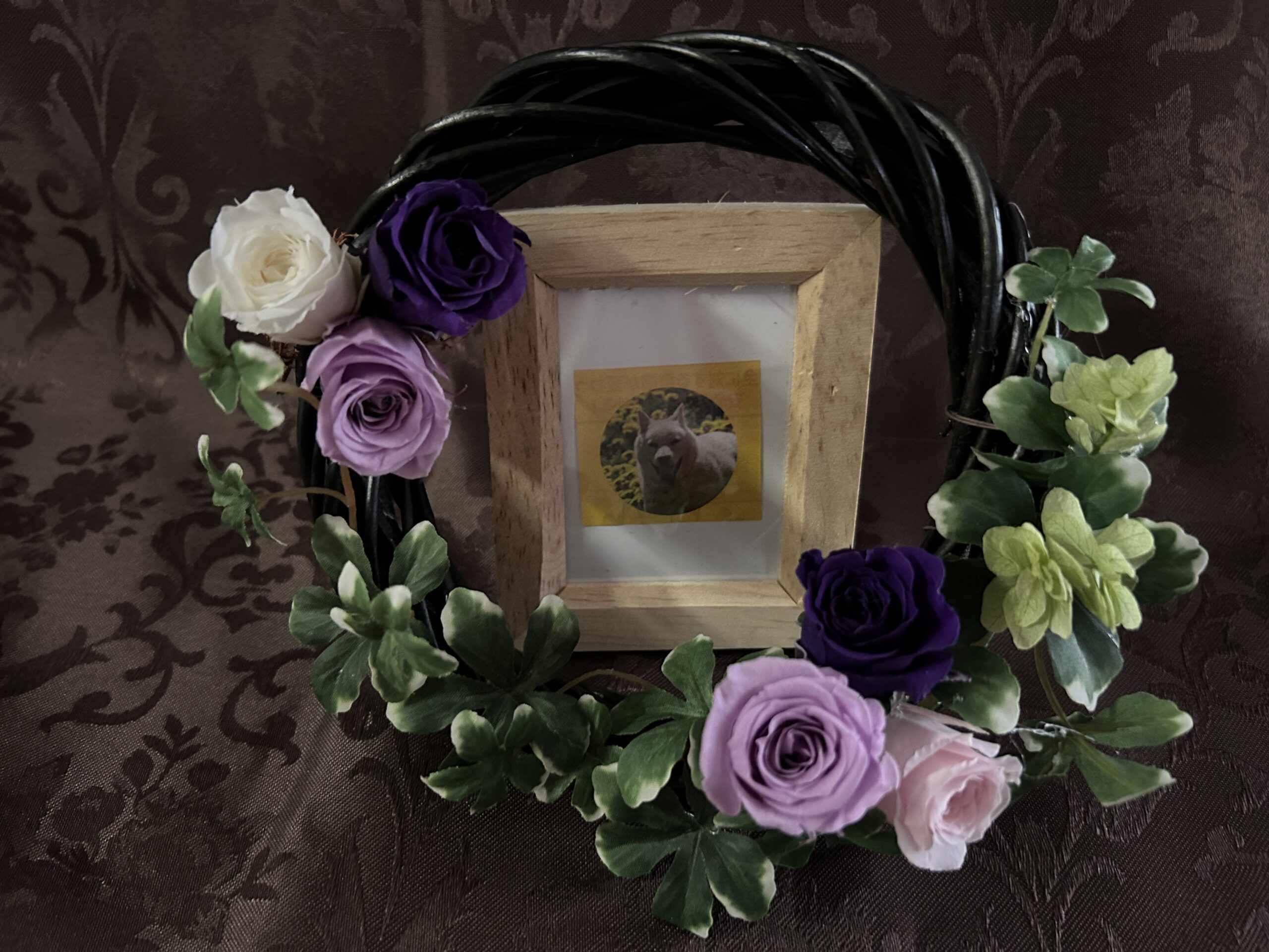 プリザーブドフラワーのリース